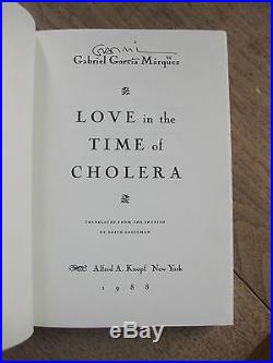 SIGNED LOVE IN THE TIME OF CHOLERA by Gabriel Garcia Marquez 1st HCDJ 1988