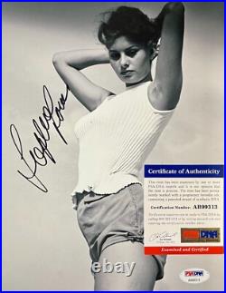 SOPHIA LOREN Autograph SIGNED 8x10 PHOTO PSA/DNA CERTIFIED AUTHENTIC AB99313