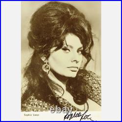 SOPHIA LOREN autograph ACOA signed 4x6 VINTAGE photography