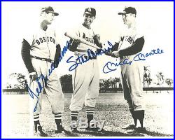 (SSG) TED WILLIAMS, STAN MUSIAL, MICKEY MANTLE Signed Photo JSA Full Letter COA