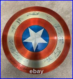 STAN LEE Signed Captain america Shield Russos BrothersChris Evans Autograph More