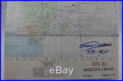 STS-35 (large) Mission Chart Signed by Samuel Durrance (real autograph)