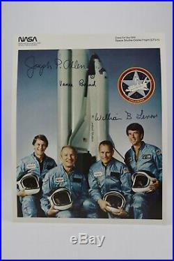STS-5 Official NASA Autopen Signed by Vance Brand, Joseph Allen, William Lenoir