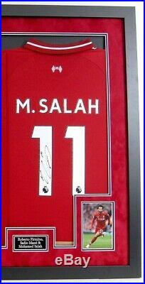 Salah Mane & Firmino Signed & Framed Liverpool F. C. Jerseys AFTAL COA