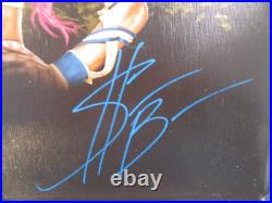 Sasha Banks Signed Canvas 16x20 Bsc Coa Autograph Wwe Diva Sexy Tough Rare