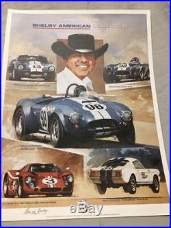 Shelby American Collection Poster -Famous 5 autographed by Carroll Shelby