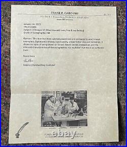 Signed 3 Three Stooges Moe, Larry, Curley-Joe'Have Rocket Will Travel Photo