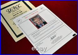 Signed President DONALD TRUMP Autograph, COA UACC PSA/DNA Guaranteed, FRAME, HAT