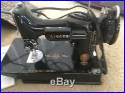 Singer Featherweight Sewing Machine 221 W / Case - 1957 Autographed Book