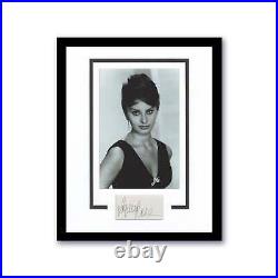 Sophia Loren Autograph Signed 11x14 Framed Film Movie Actress Vintage Photo ACOA