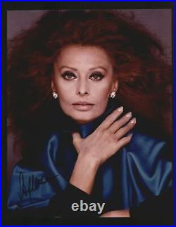 Sophia Loren Signed Autograph Color 8x10 Photo Marriage Italian Style