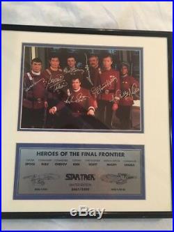 Star Trek Heroes Of The Final Frontier Photo Autographed Cast #2461/2500