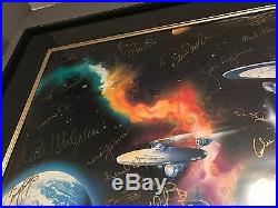 Star Trek To Boldly Go Lithograph Michael David Ward Signed by 50 Cast Members
