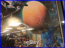 Star Trek To Boldly Go Lithograph Michael David Ward Signed by 50 Cast Members