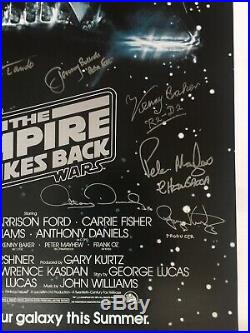 Star Wars autographed posters x3 Main Cast- linen backed Stunning