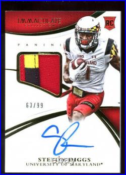 Stefon Diggs 2015 Immaculate Collection Collegiate Multisport #338 /99 Auto RC