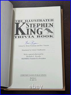 Stephen King Illustrated Trivia Book Signed Freeman 2005 Cemetery Dance 1st HCDJ