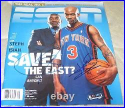 Stephon Marbury Isiah Thomas Signed Espn The Magazine New York Knicks Autograph