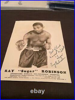 Sugar Ray Robinson Signed Original Photo Absolutely The Best Ray Autograph