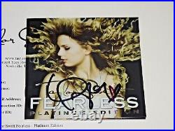 Taylor Swift Signed Autographed Fearless Platinum Edition CD Booklet W Coa No CD