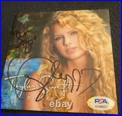 Taylor Swift Signed Taylor Swift CD Cover Deluxe Our Song Psa/dna Auth Ah48827