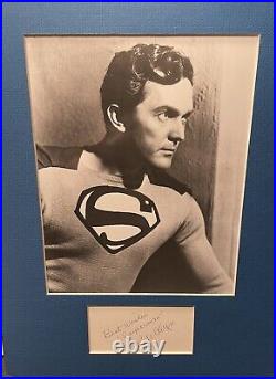 The 1st Superman Kirk Alyn Signed matted Picture COA