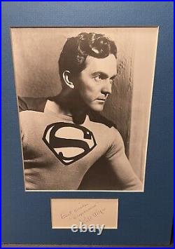 The 1st Superman Kirk Alyn Signed matted Picture COA