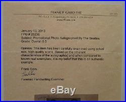 The Beatles Autographed Parlophone Promo Photo Forensic Authenticity Letter
