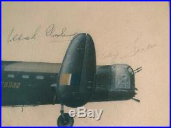 The Dam Busters Dambusters 617 Sqn RAF Print Guy Gibson Harris VC DFC Signed x17
