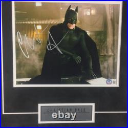The Dark Knight Christian Bale Batman Signed Autographed Photo Framed Beckett