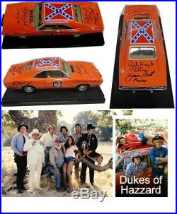 The Dukes Of Hazzard GENERAL LEE 118 model car SCHNEIDER cast signed x8 UACC