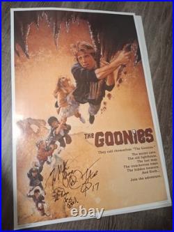 The Goonies Autographed Signed 24x36 Poster Corey Feldman Comic Con