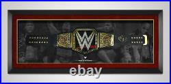 The Rock Dwayne Johnson Signed & FRAMED WWE Belt Exact Proof AFTAL COA