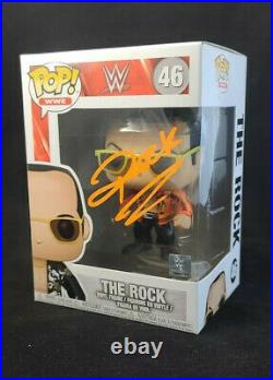 The Rock Signed Autographed WWE Funko Pop! 46 with COA