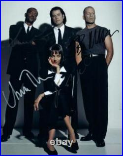 Thurman Travolta Jackson Willis autographed signed 8x10 Photo Picture pic + COA