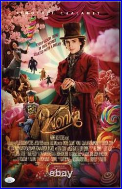 Timothée Chalamet Signed 11x17 Photo Wonka Authentic Autographed JSA COA