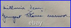 Titanic Survivor Millvina Dean Signed Autograph First Day Cover JSA FREE S&H