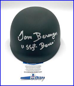 Tom Berenger Signed Autograph Army Helmet Barnes Platoon Beckett Bas Coa 19