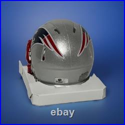 Tom Brady Signed Inscribed New England Patriots Speed Mini Helmet (GAI COA)
