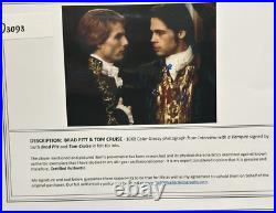 Tom Cruise & Brad Pitt Signed 8 x 10 Photo Todd Meueller COA Interview. Vampire