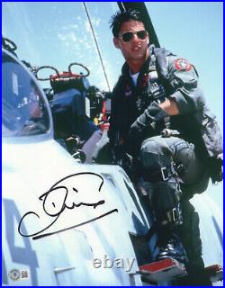 Tom Cruise Signed Autograph Top Gun 11x14 Photo Beckett Bas