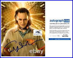Tom Hiddleston Autograph Signed 8x10 Photo Loki Thor Avengers Marvel Acoa Coa
