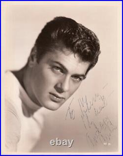 Tony Curtis Signed Autograph Photo Early Portrait & Signature as Anthony Curtis