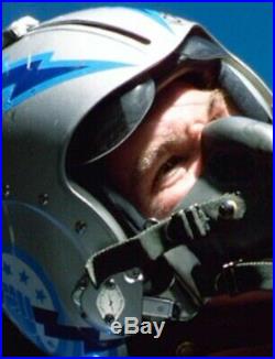 Top Gun Val Kilmer signed ICEMAN Flight Aviator Helmet NAVY RAF Topgun UACC RD