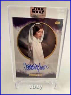 Topps Star Wars Stellar Signatures Carrie Fisher Autograph Princess Leia 8/10