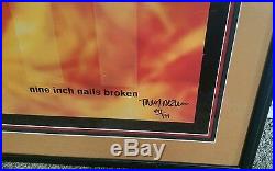 Trent Reznor Nine Inch Nails Signed Framed Poster Broken AUTOGRAPH 447/999