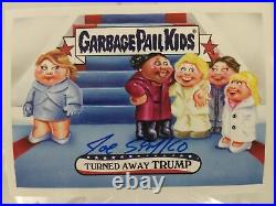 Turned Away Trump Garbage Pail Kids Inaug-Hurl Ceremony Card 6b Signed Simko