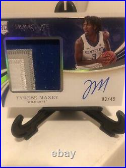 Tyrese Maxey /49 RPA -RC- 2020-21 Panini Immaculate Collection Collegiate PPA-TM