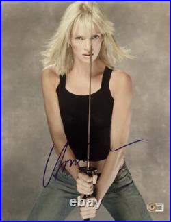 UMA THURMAN SIGNED'KILL BILL' 11x14 PHOTO AUTOGRAPH BAS COA #BH047637