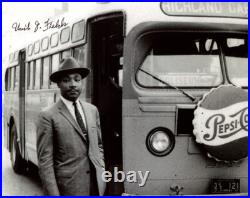 URIAH J. FIELDS SIGNED 8x10 PHOTO MONTOMERY BUS MARTIN LUTHER KING BECKETT BAS